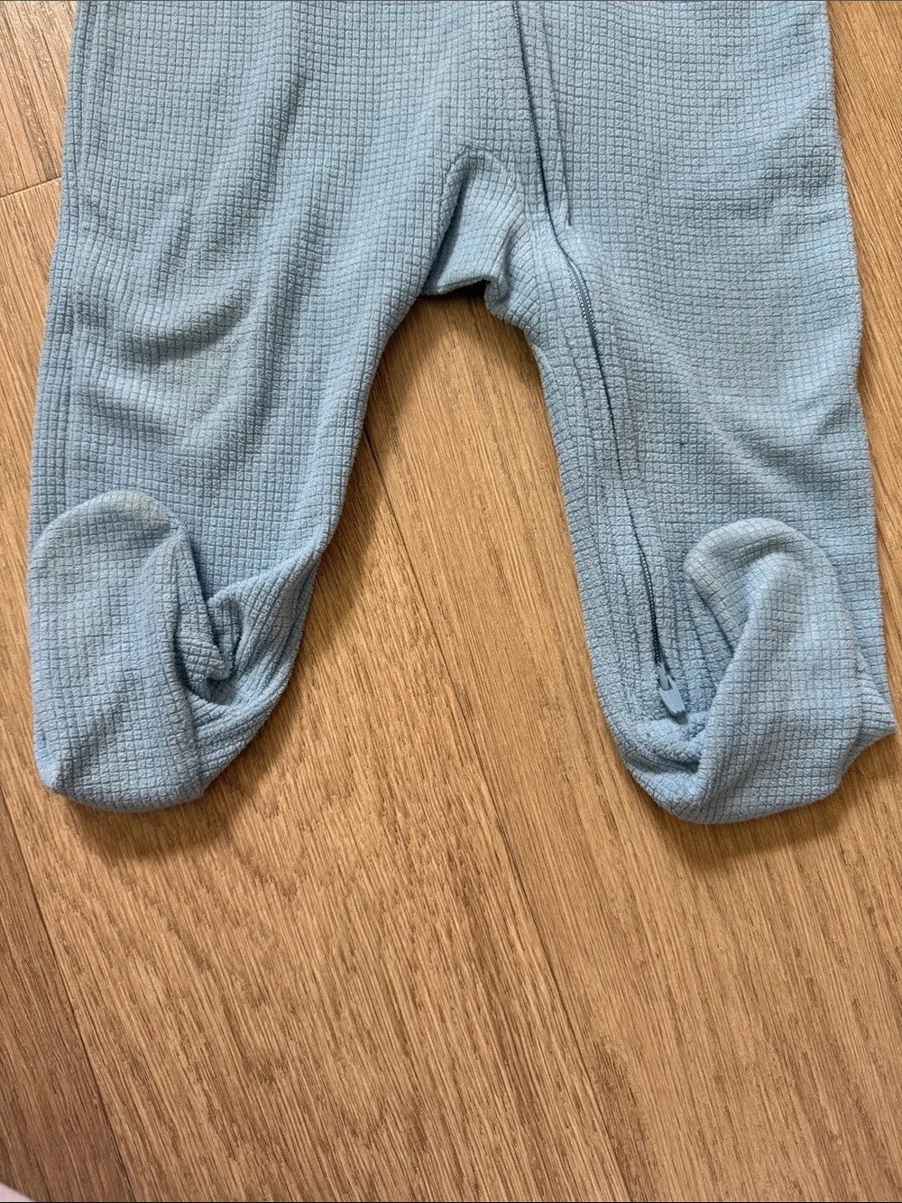 Carter's Light Blue Waffle Footed One-Piece Size 9 Months